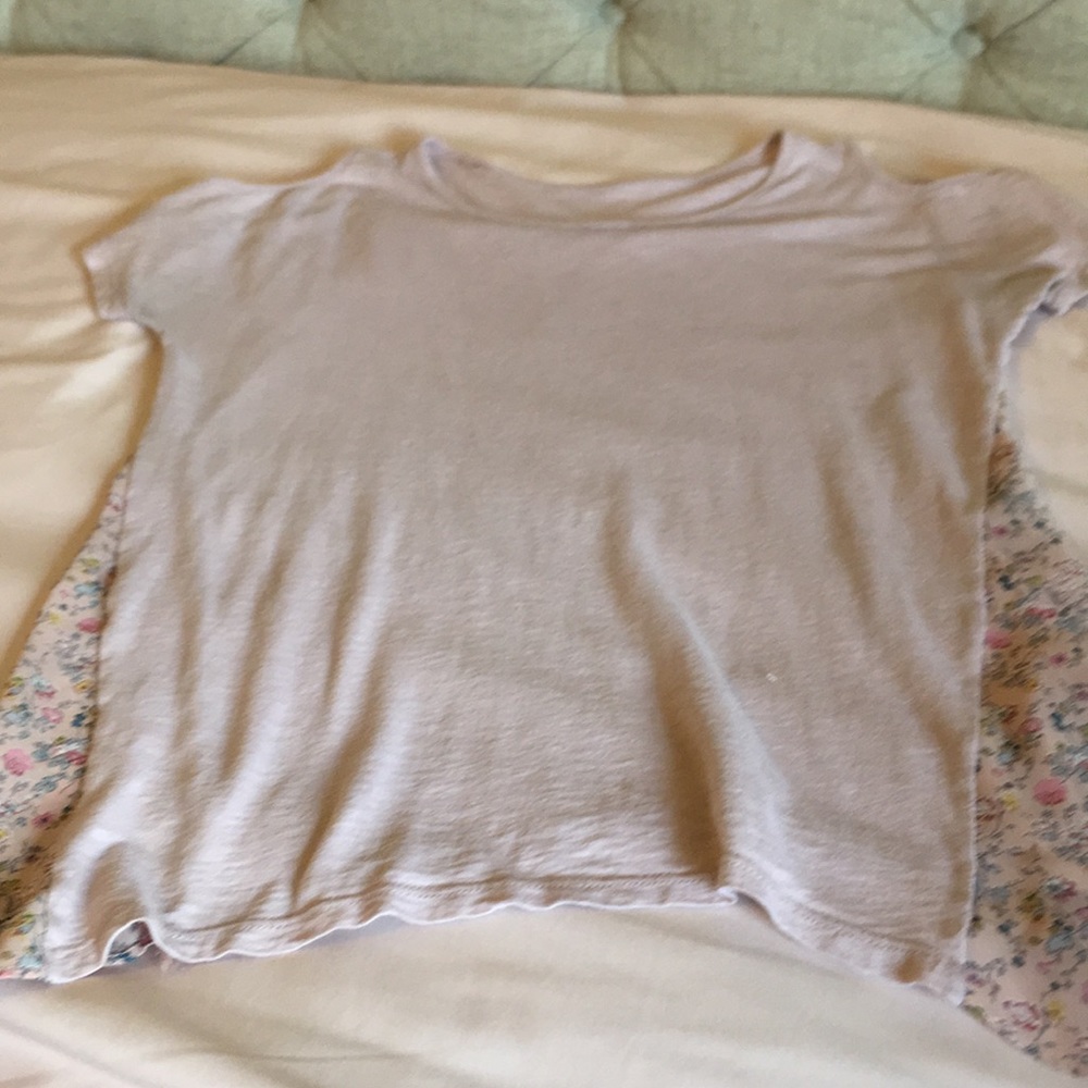 Pink cold shoulder top